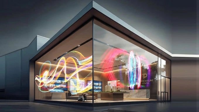 LED-skærme til salgscentre for fast ejendom