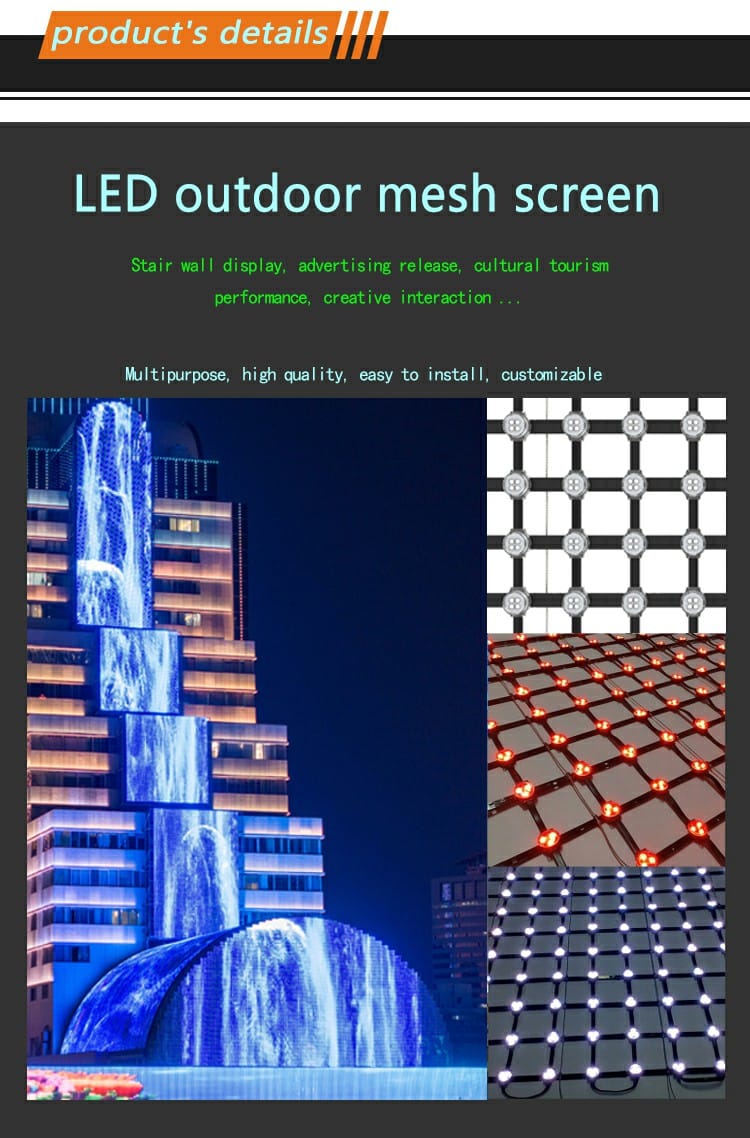 Outdoor Mesh LED Display Screen Waterproof 9