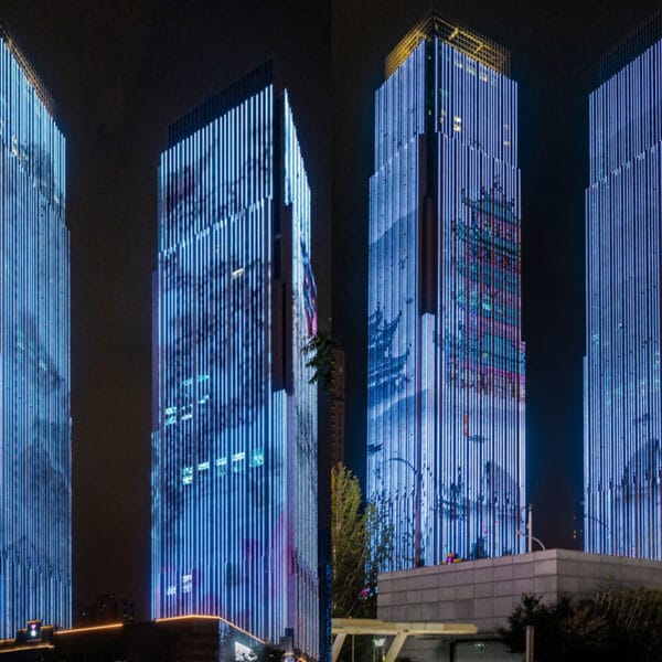 Transparent LED Film Screen project shocase smart building 2