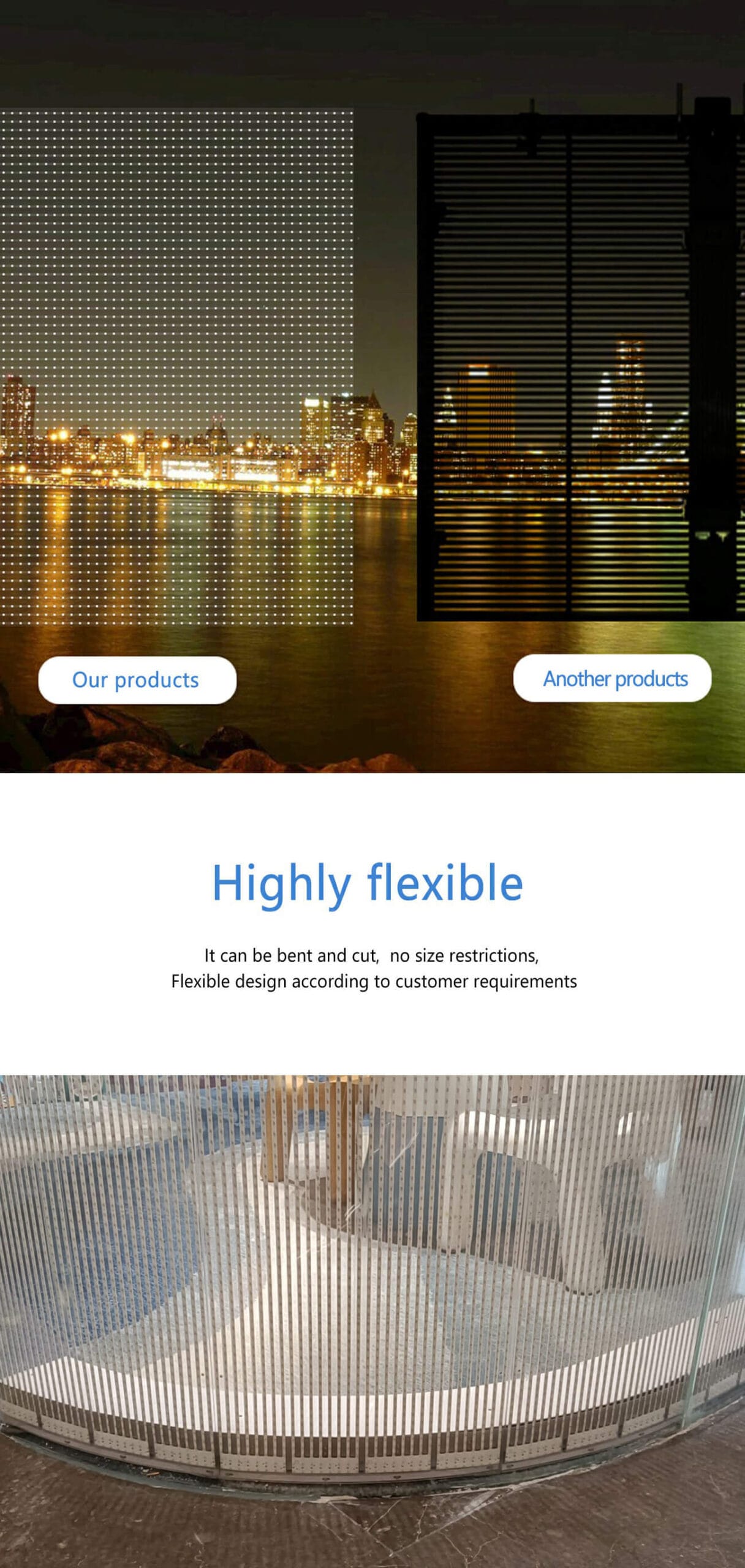 Transparent LED Film Screen high transparency