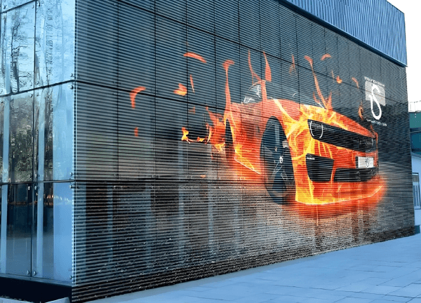 Transparent LED Glass for luxury 4S car store