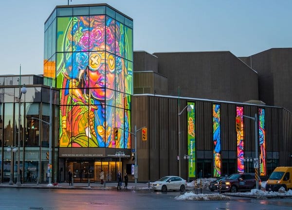 Transparent LED screen for culture