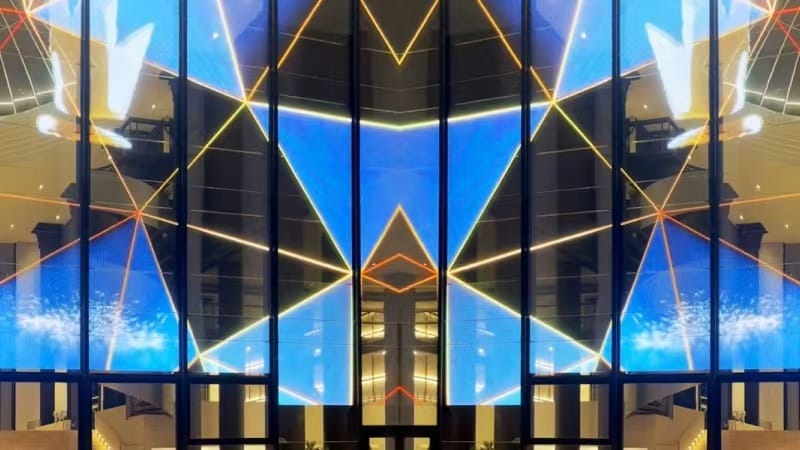 transparent ledf screens for creative irregular specialty
