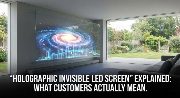Holographic Invisible LED screen” explained what customers actually mean