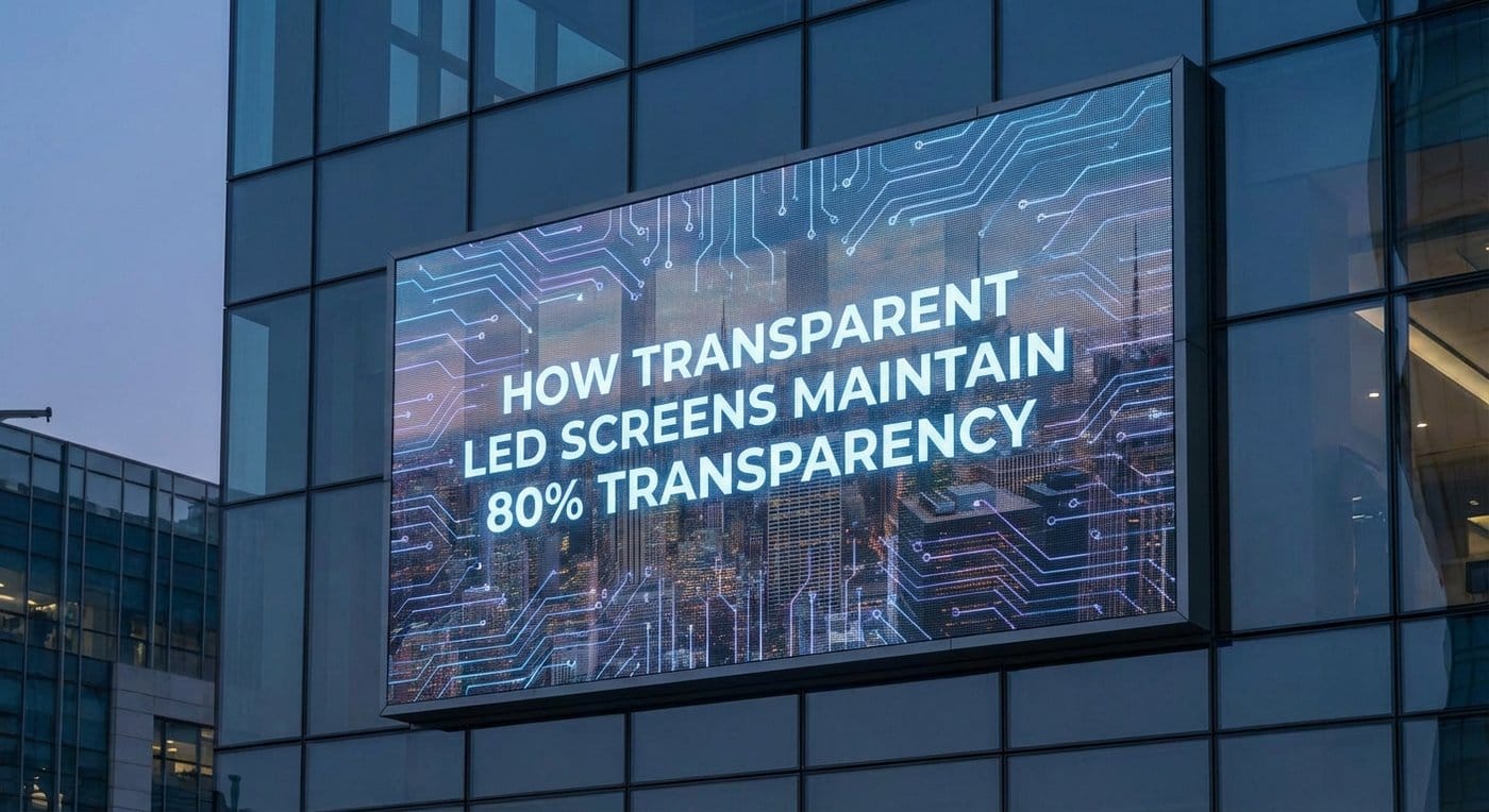 Hur transparenta LED-skärmar upprätthåller 80% Transparens