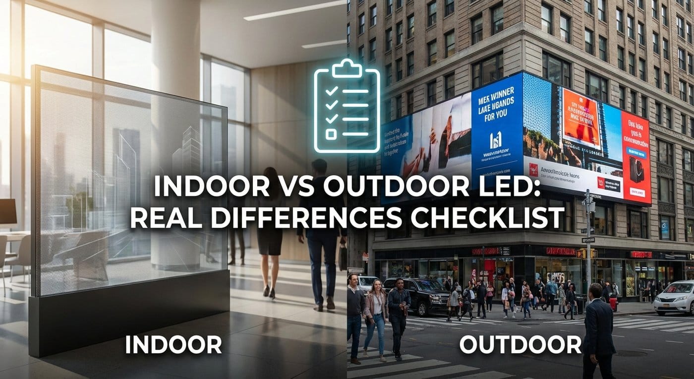 Indoor vs Outdoor Transparent LED Real Differences Checklist