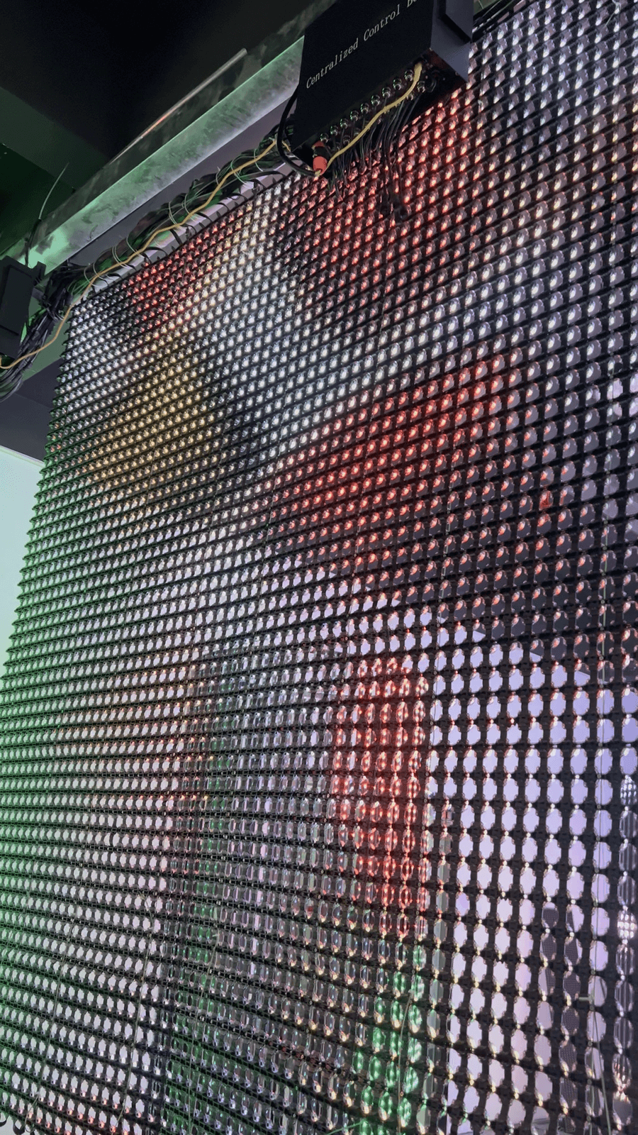Mesh LED Screen At Exhibition Hall