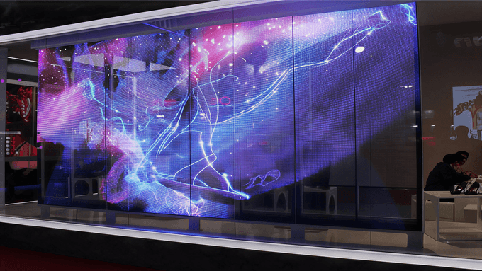 Outdoor Transparent LED Display Side-Emitting for culture venue