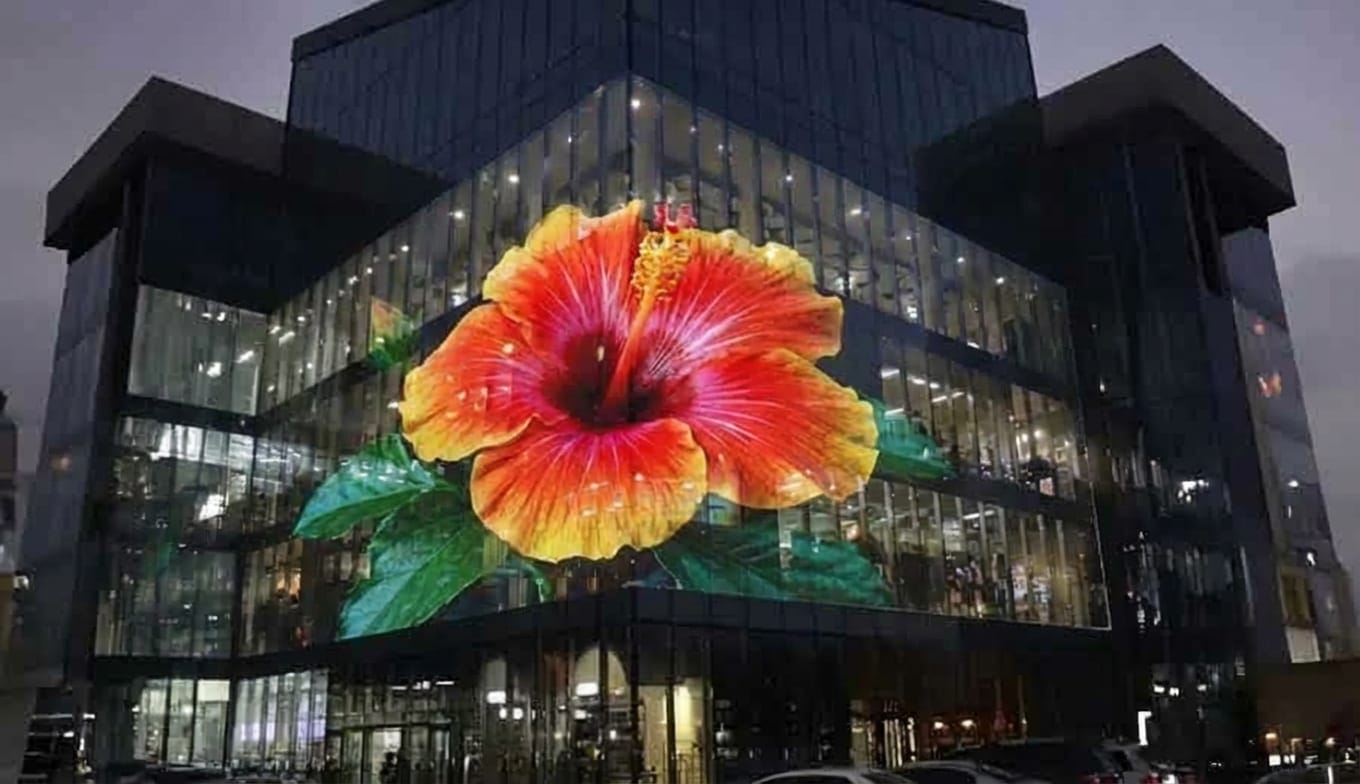 Outdoor Transparent LED Grille LED Display for building facade