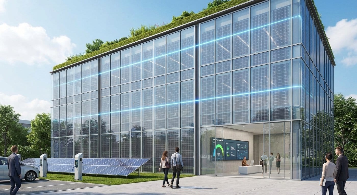 Photovoltaic glass (BIPV) glass that generates power