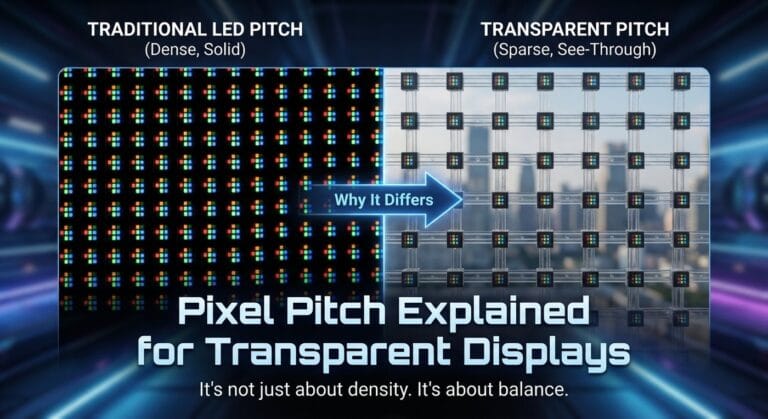 Pixel Pitch Explained for Transparent Displays (Why It Differs)