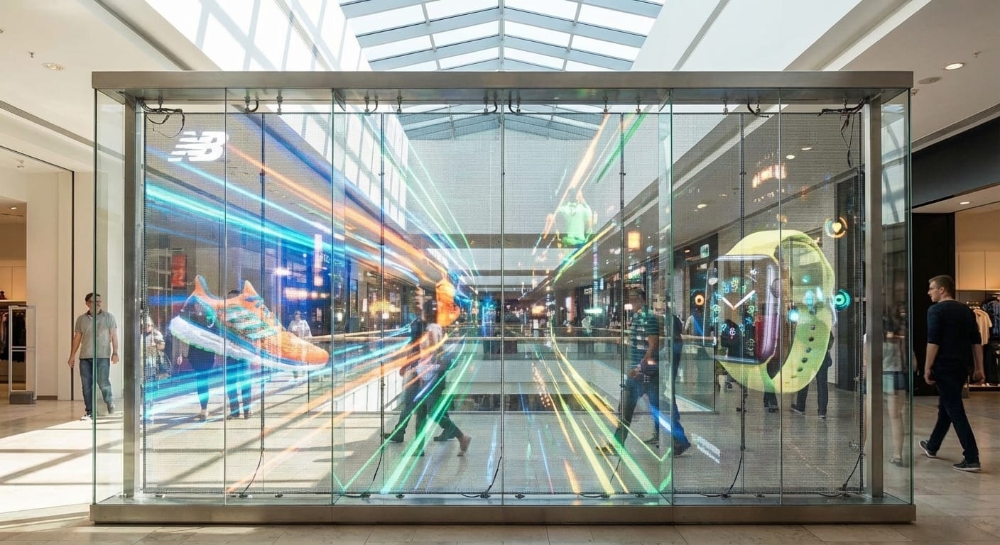 Transparente LED-skjermer for transport