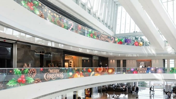 Transparente LED-Anzeige für Atrium Bridges Linkways