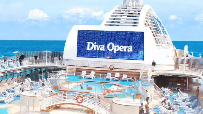 Transparent LED display for Cruise & Ferry Terminals