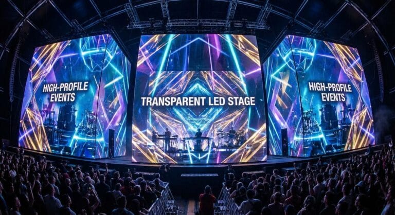 Transparent LED for high-profile events