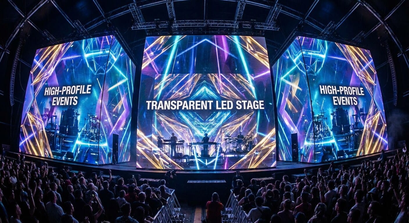 Transparent LED for high-profile events