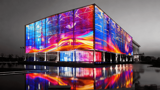 Transparent LED screen for Public Spaces & Plazas