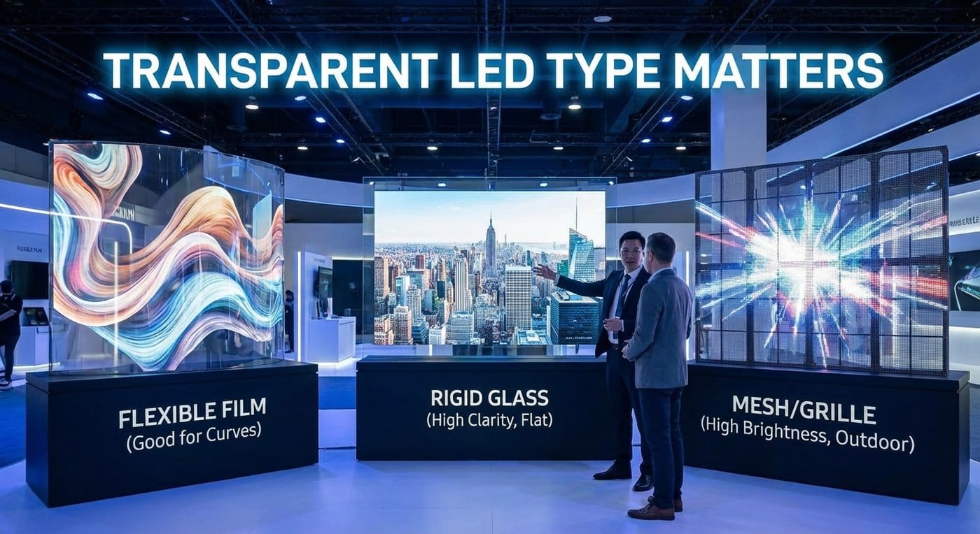 Transparent LED type matters