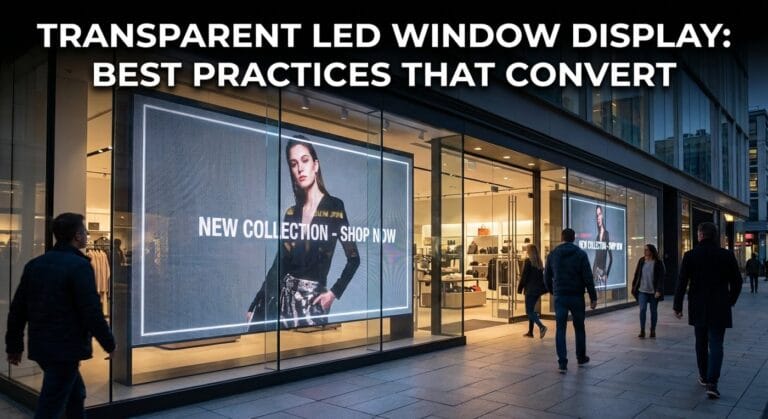 Transparent LED window display best practices that convert
