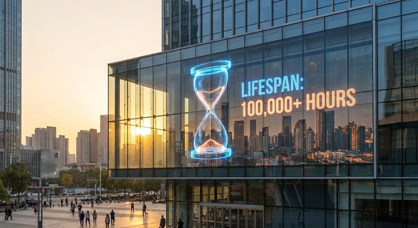 What is the lifespan of a transparent LED screen