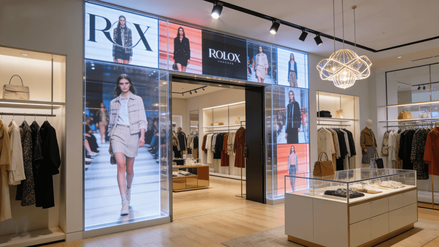 indoor transparent led display for retail brands