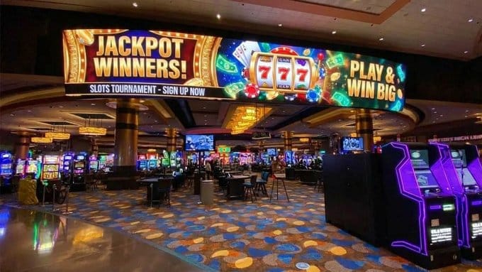 Transparente LED-Anzeige für Casinos und Unterhaltungseinrichtungen