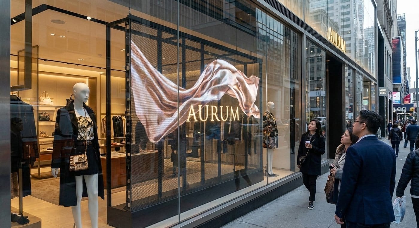 transparent led for Retail windows & brand experience