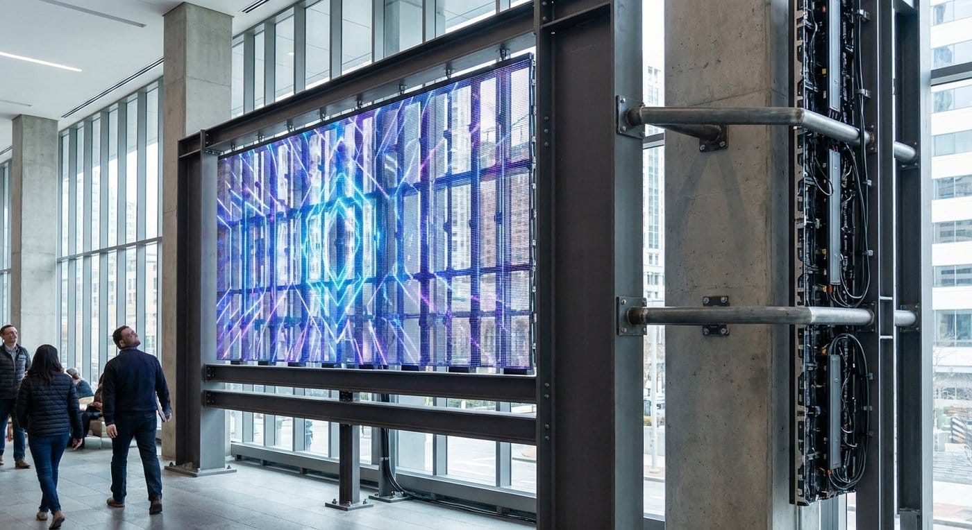 transparenta led-skärmar med stålramar