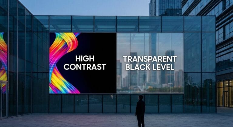 Contrast & Black Level on Transparent LED