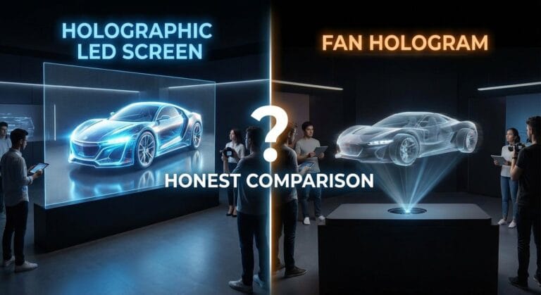 Holographic LED Screen vs Fan Hologram Honest Comparison (2026)