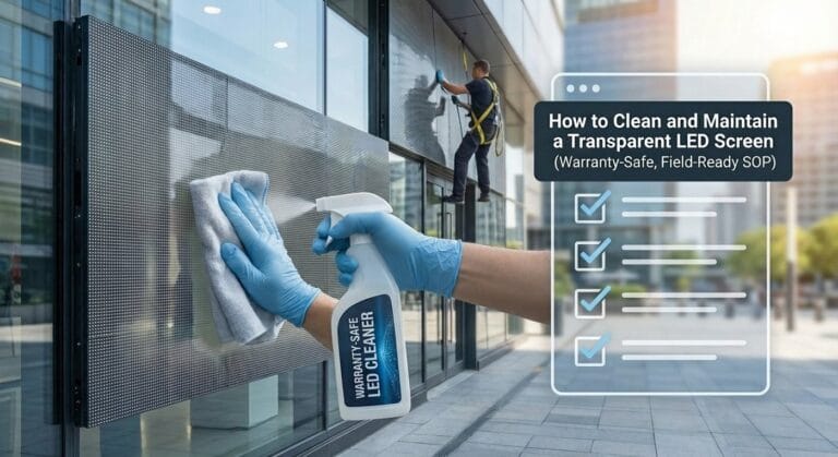 How to Clean and Maintain a Transparent LED Screen Warranty-Safe, Field-Ready SOP