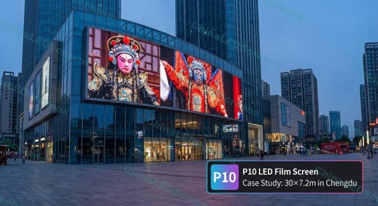 P10 LED Film Screen Project Case in Sichuan (Chengdu, China)