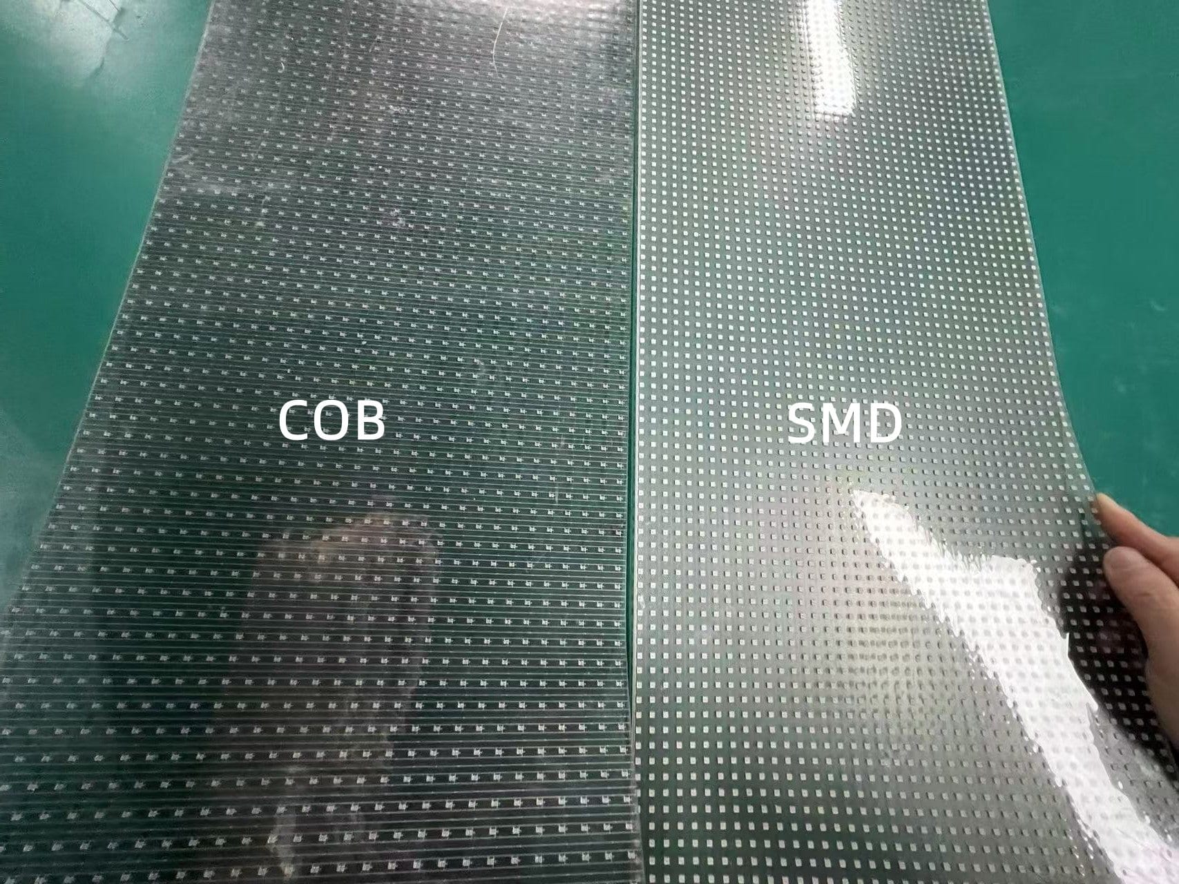 клейкая пленка водить COB против SMD 3
