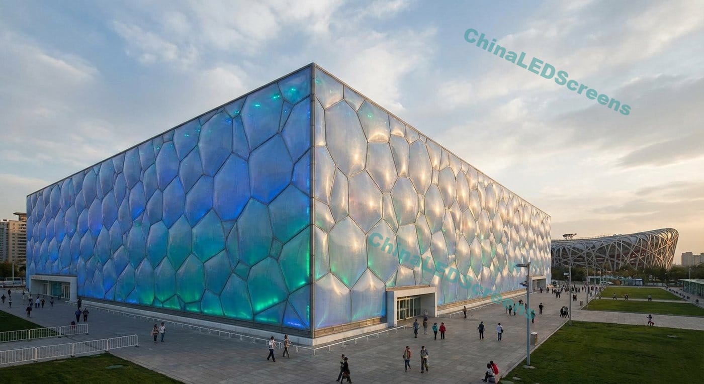 Pekinger “Wasserwürfel” (ETFE-Verkleidungsleistung + Energierahmung)