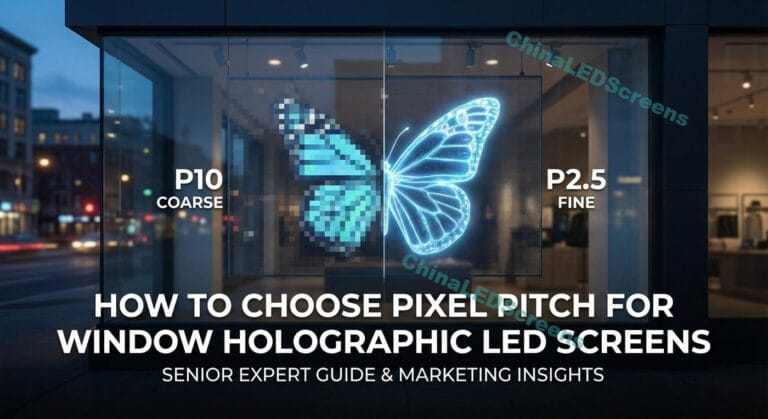 How to choose pixel pitch for window holographic LED screens