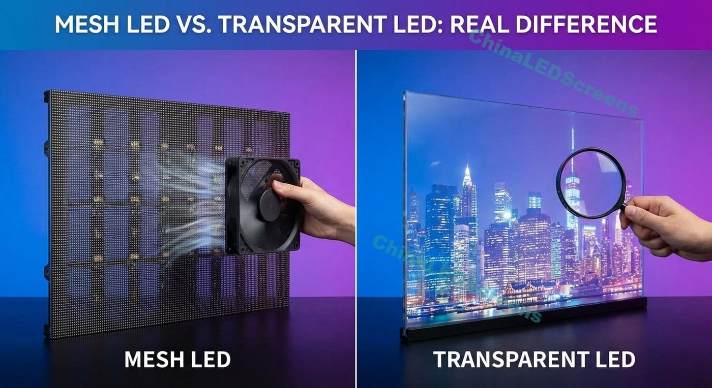 Mesh-LED vs. transparente LED - was ist der wirkliche Unterschied?