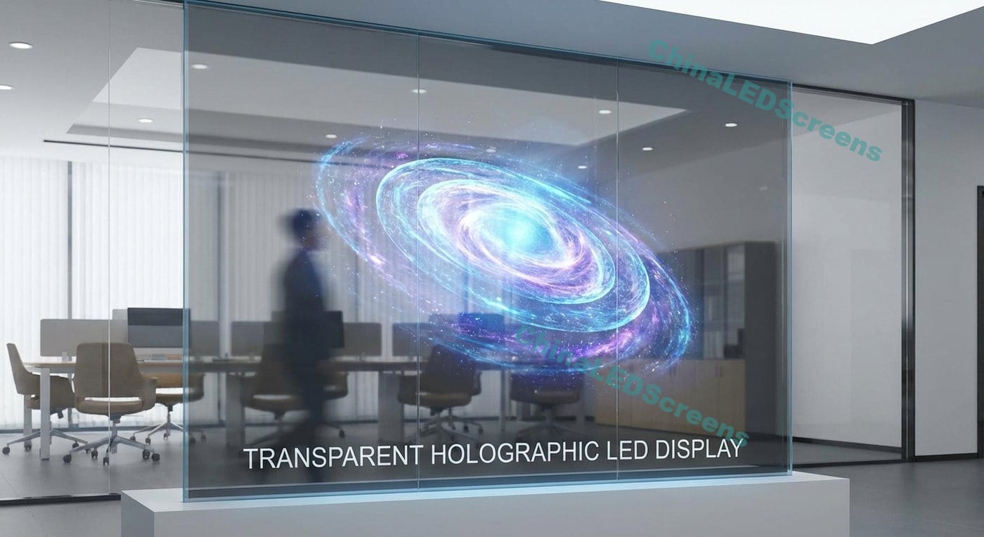 Genomskinliga “holografiska LED-skärmar”