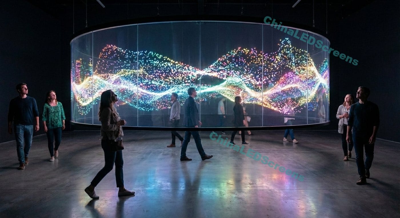 holographischer led-bildschirm für ausstellungsstände und markenaktivierungen