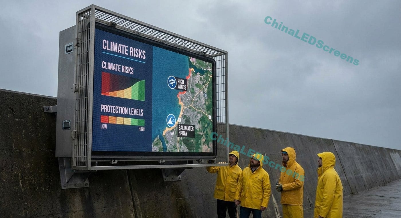 led display Adapter les risques liés au climat et à l'emplacement à la conception de la protection