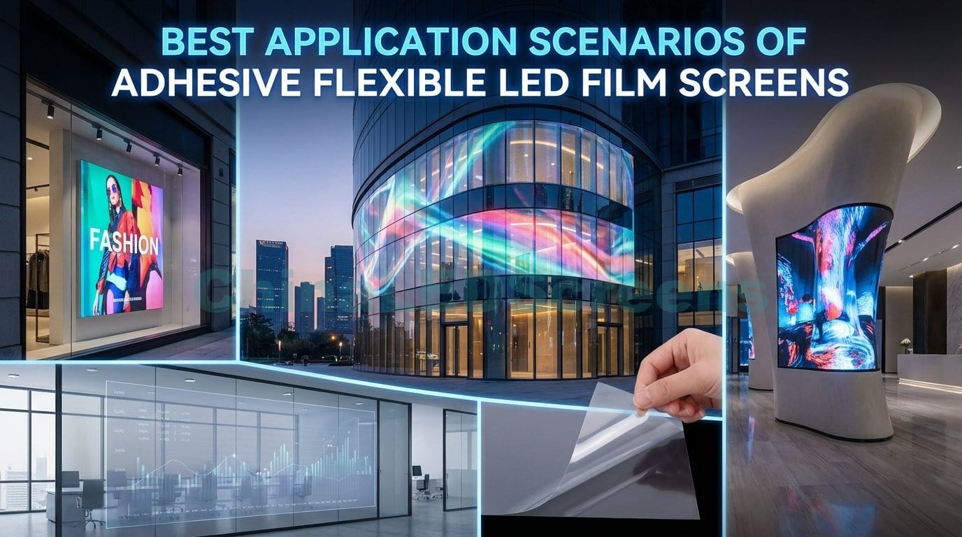 Best Application Scenarios of Adhesive Flexible LED Film Screens