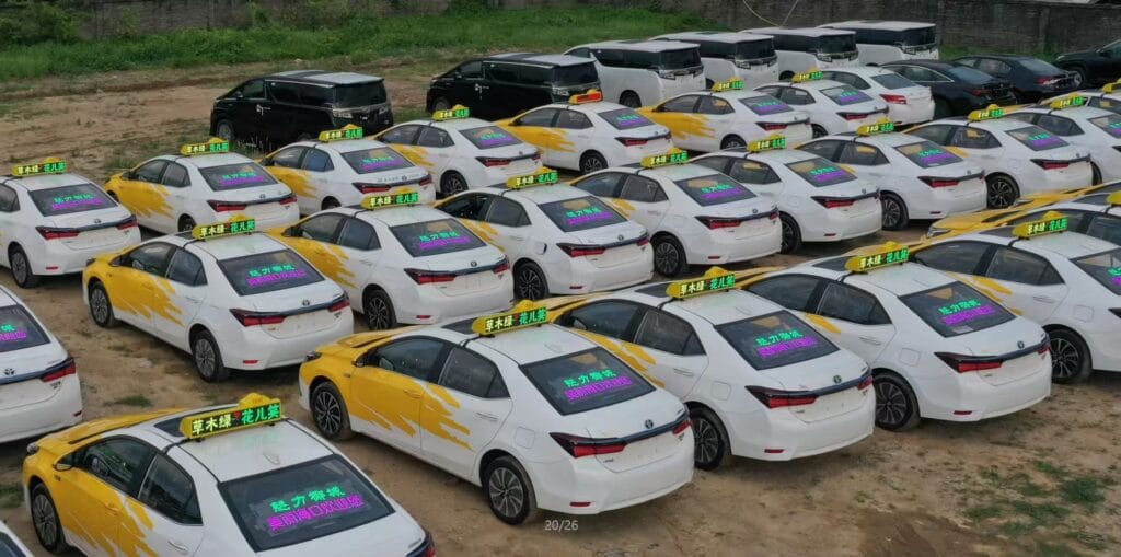 cob transparent led for taxi rear window showcase