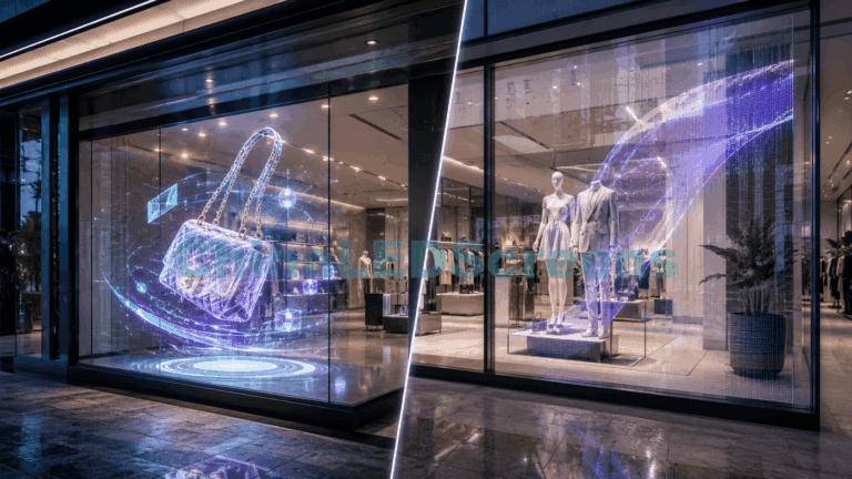Compare holographic LED windows and transparent LED film for retail. Learn differences, applications, costs, and expert selection adviceg